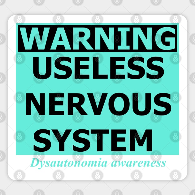 Dysautonomia Warning Sign Sticker by bohomermaidgal